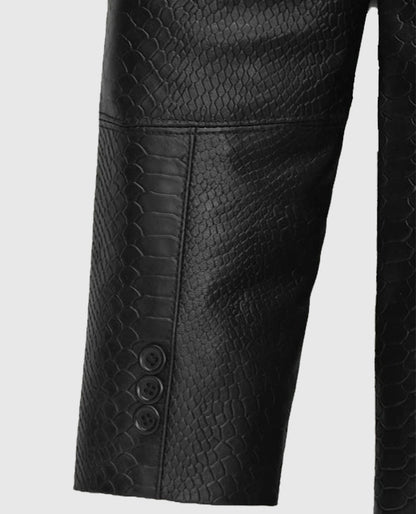 Men's Python Catwalk Black Leather Blazer