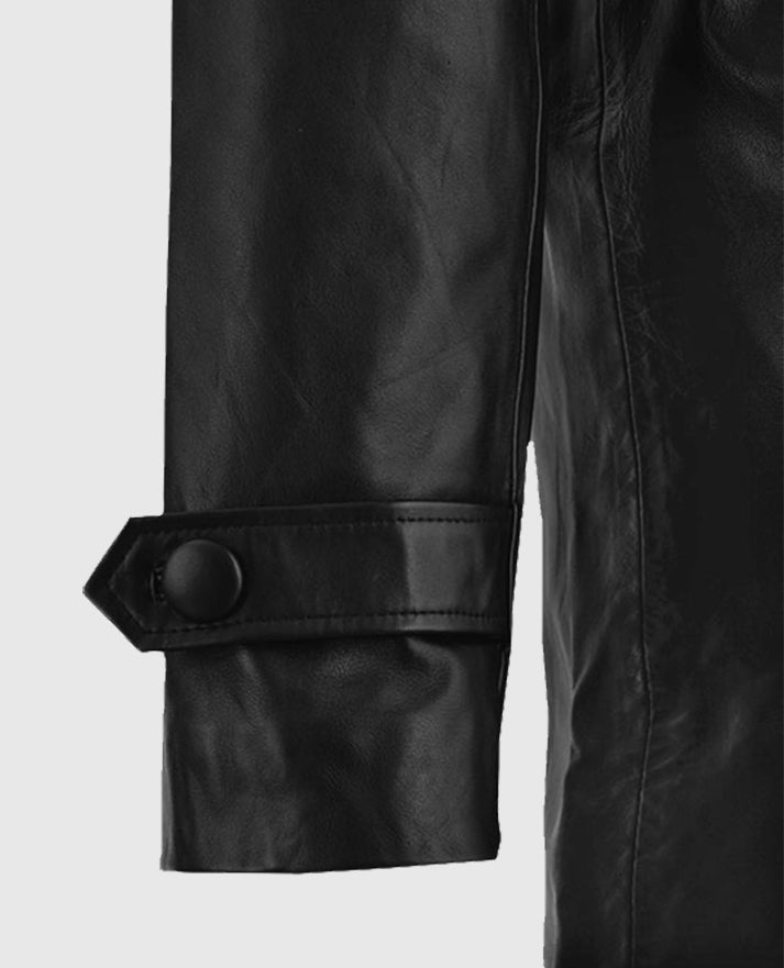 Men's 1970’s Leather Vintage Trench Coat