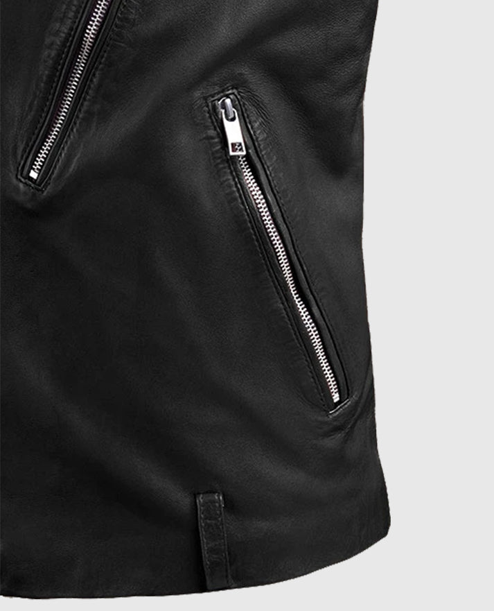 Men's Black Biker Beast Leather Jacket