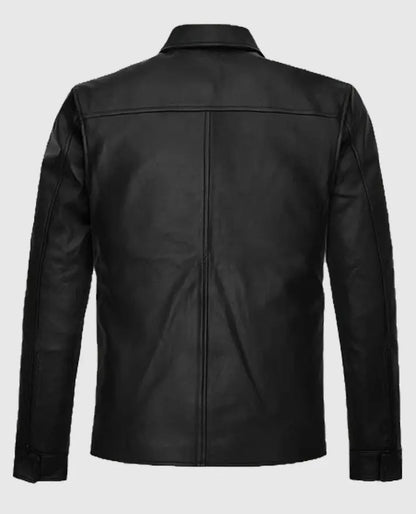 Lionel Messi Black Leather Jacket