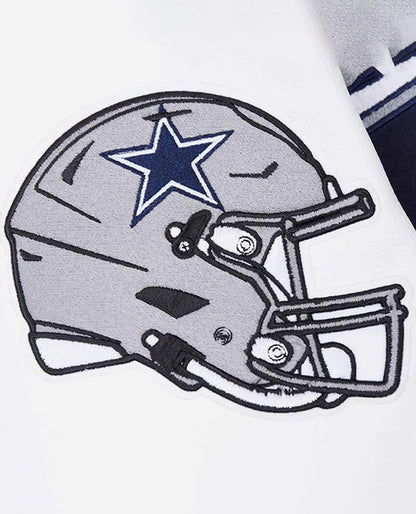 Dallas Cowboys Script Tail Classic Rib Varsity Jacket