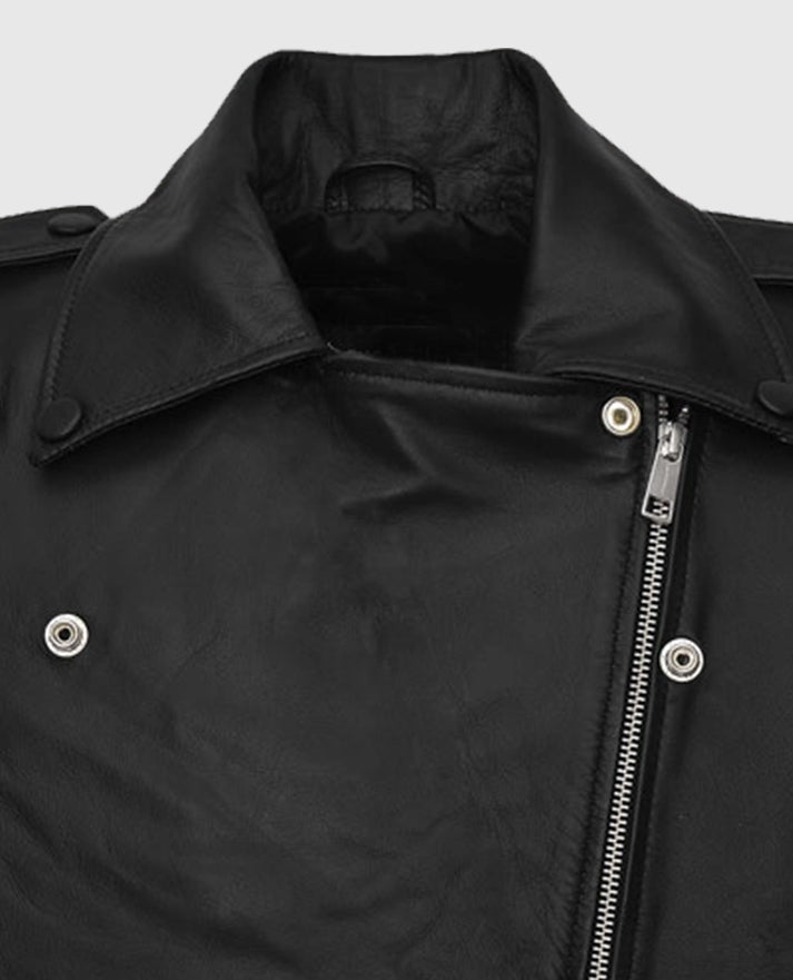 Bella Thorne Black Leather Jacket