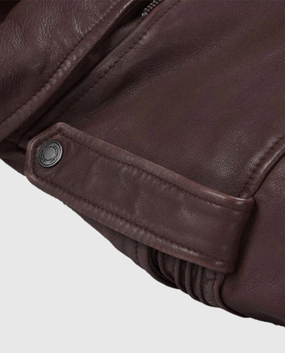 Men's Rider Falcon Burgundy Leather Jacket