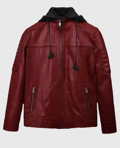 Men's Hooded Rodeo Leather Jacket