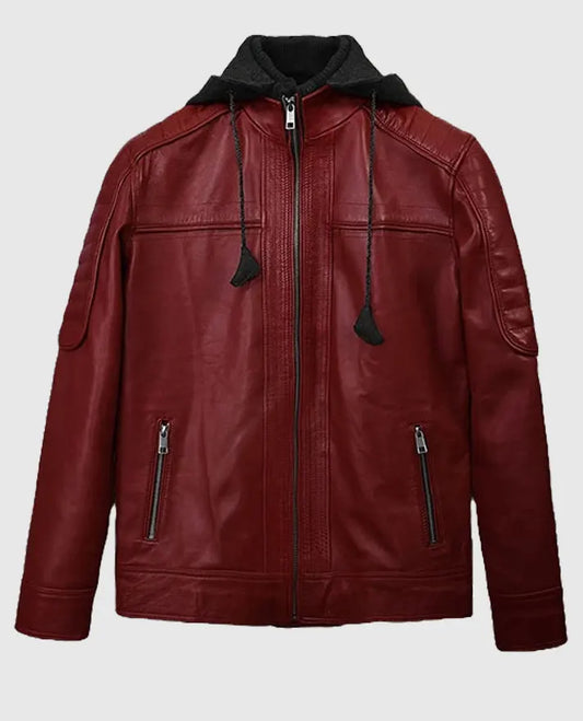 Men's Hooded Rodeo Leather Jacket