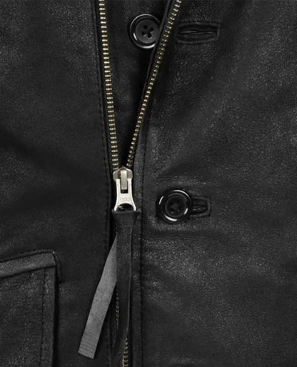 Men's Black Motorcycle leather Jacket