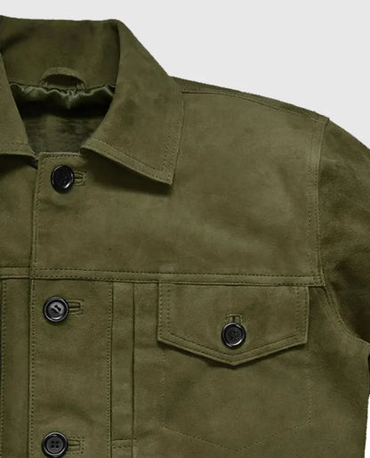 Ryan Reynolds Green Leather Jacket