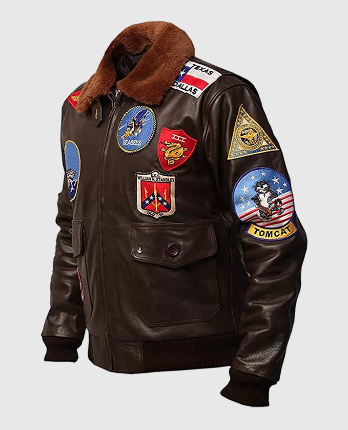 Top Gun Tom Cruise Bomber Leather Jacket