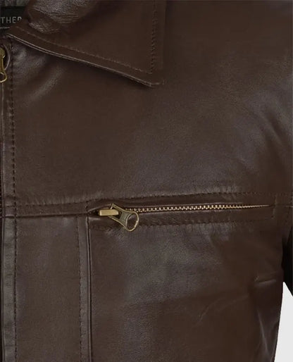 Leonardo DiCaprio Inception Brown Leather Jacket