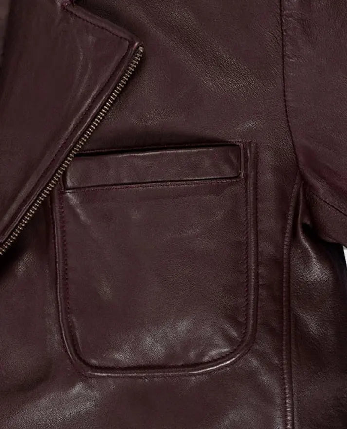 Robert Downey Jr Black Leather Blazer