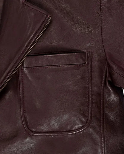 Robert Downey Jr Black Leather Blazer