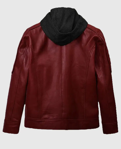 Men's Hooded Rodeo Leather Jacket