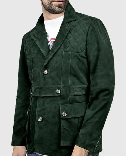 Men's Suede Safari Forest Leather Blazer