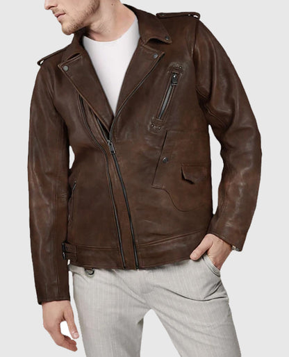 Men's Rider Spanish Brown Falcon Leather Jacket