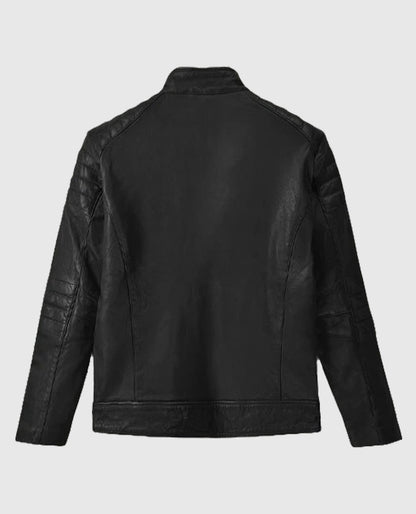 Men's Black Firefly Biker Leather Jacket