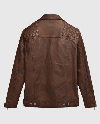Men's Spanish Brown Ironwood Biker Jacket