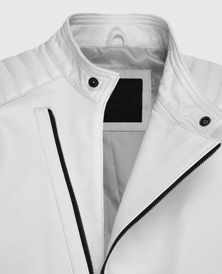 Vin Diesel White Leather Jacket