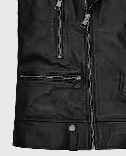 Jimin Black Leather Jacket
