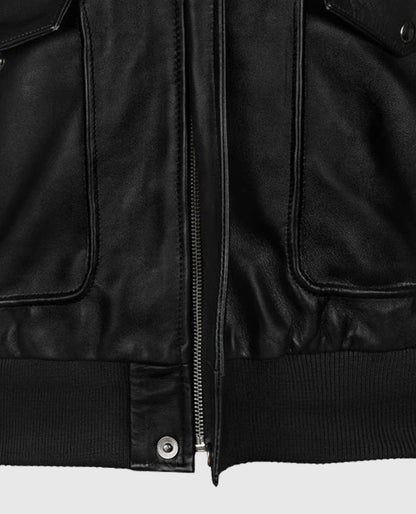 Men's Leather A2 Flight Bomber Jacket