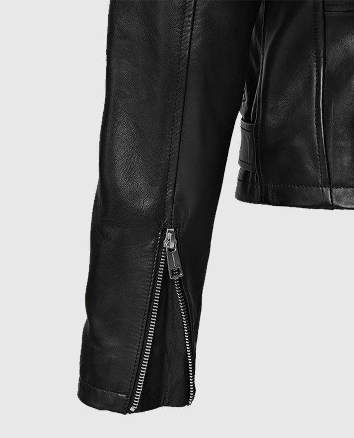 Lucy Hale Biker Leather Jacket