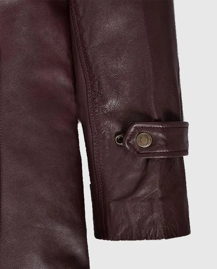 Robert Downey Jr Black Leather Blazer