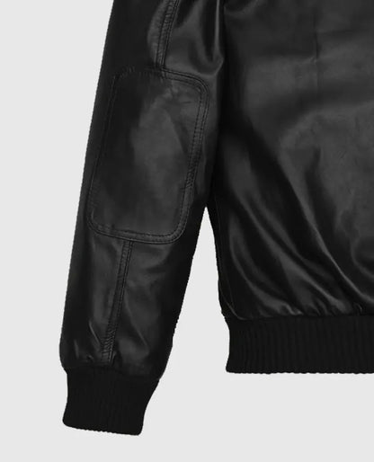 Ryan Reynolds Leather Jacket in Black