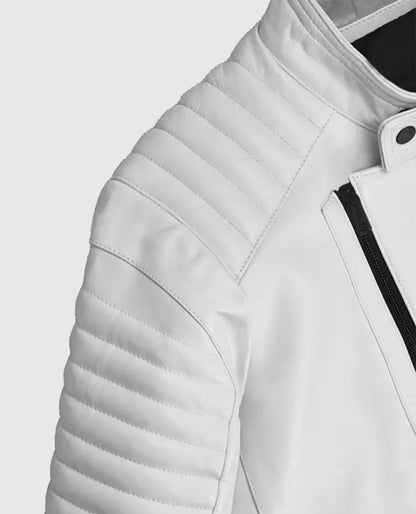 Vin Diesel White Leather Jacket