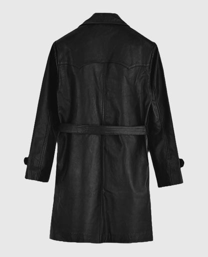 Men's 1970’s Leather Vintage Trench Coat