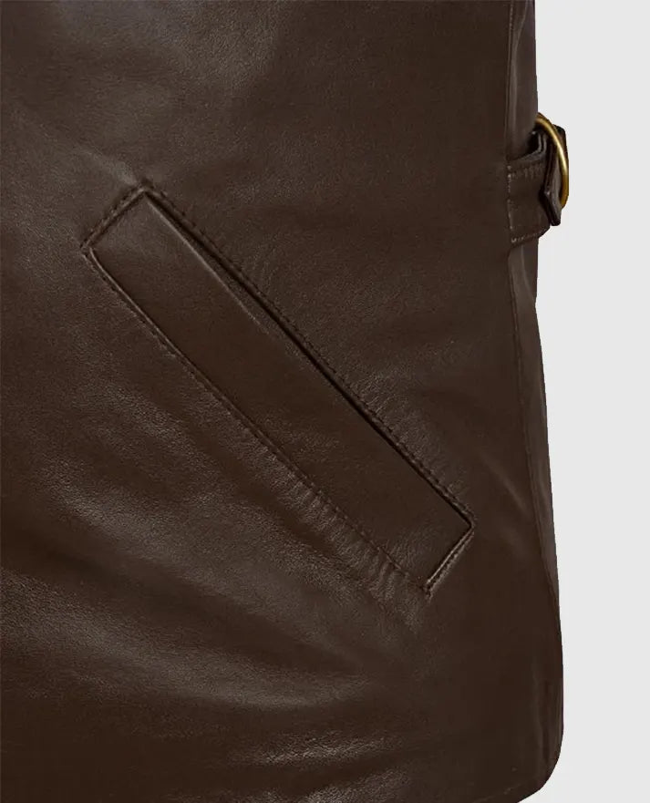 Leonardo DiCaprio Inception Brown Leather Jacket