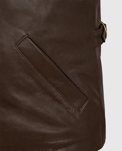 Leonardo DiCaprio Inception Brown Leather Jacket