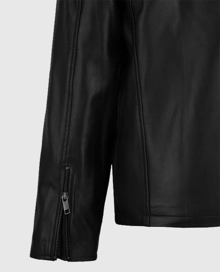 Henry Cavill Black Biker Leather Jacket