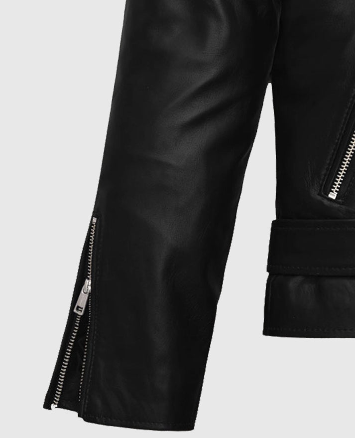 Bella Thorne Black Leather Jacket
