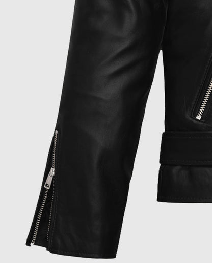 Bella Thorne Black Leather Jacket