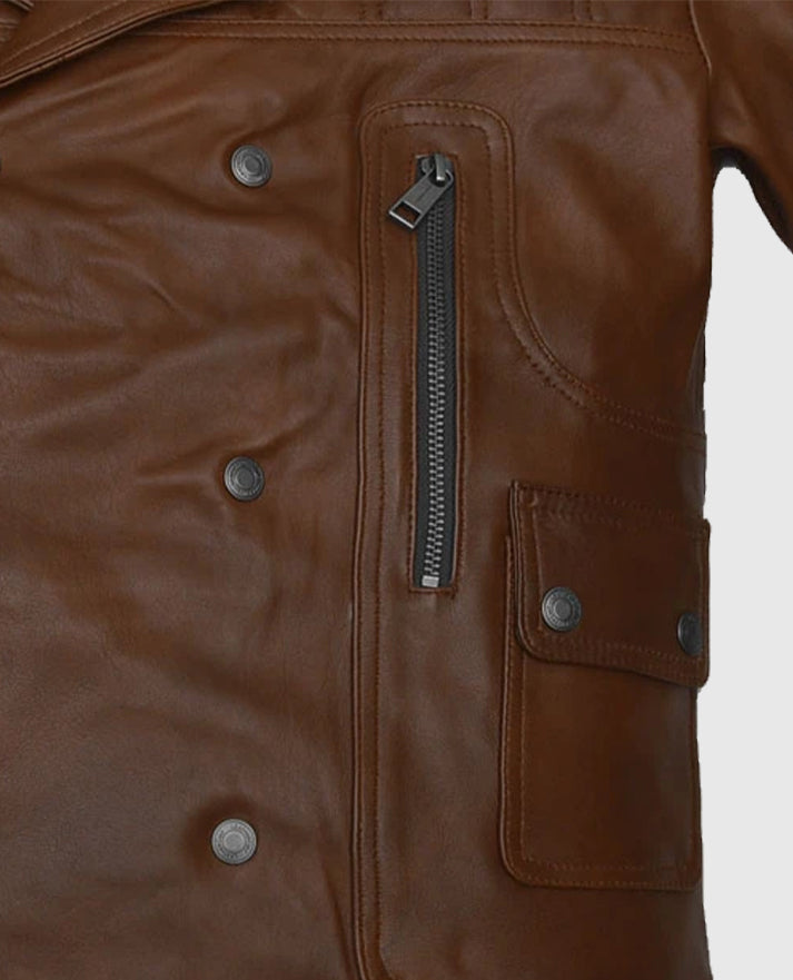 James Franco Brown Leather Jacket