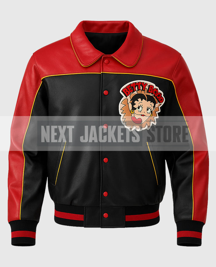 90s Betty Boop Leather Jacket