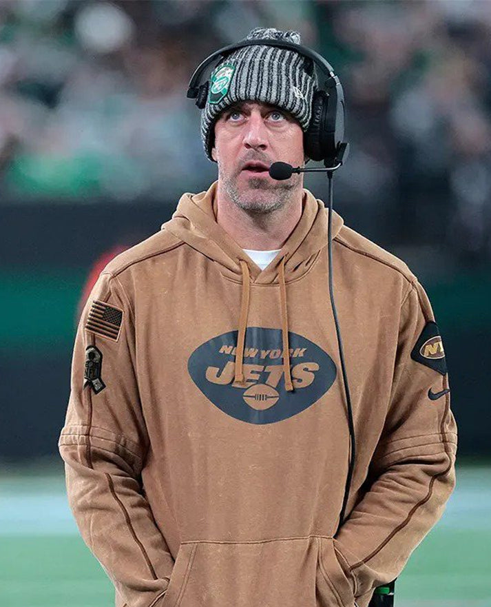 Aaron Rodgers NY Jets Salute To Service Hoodie