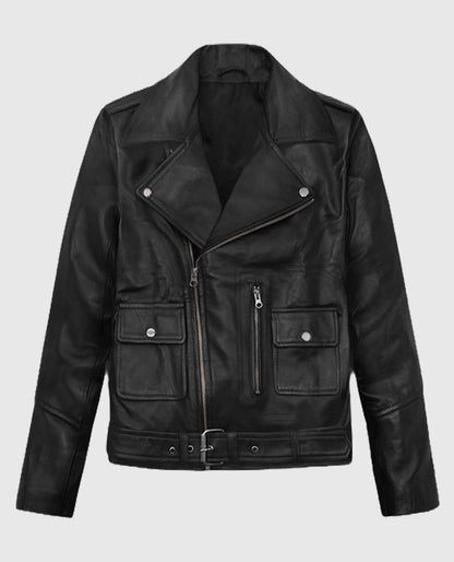 Alicia Vikander Tomb Raider Black Biker Leather Jacket