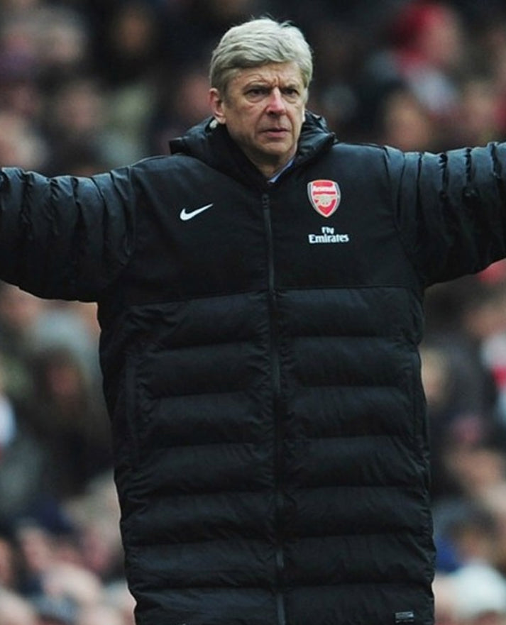 Arsene Wenger Long Black Puffer Coat