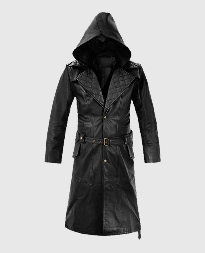 Assassin's Creed Jacob Frye Black Leather Long Coat
