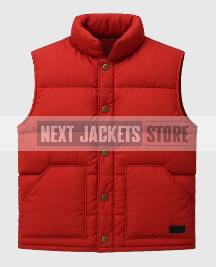 Back to the Future Marty McFly Red Puffer Vest Red