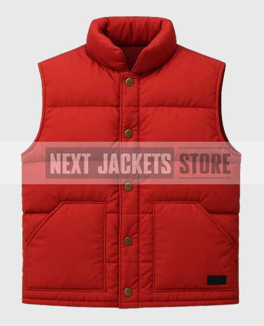 Back to the Future Marty McFly Red Puffer Vest Red