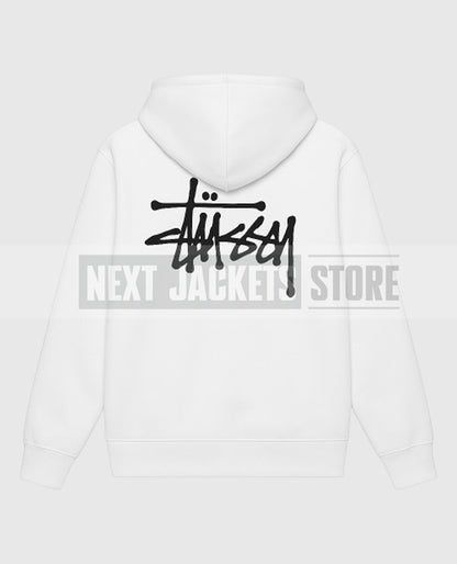 Basic Stussy White Hoodie