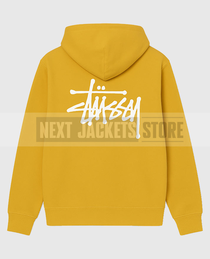 Basic Stussy Yellow Hoodie