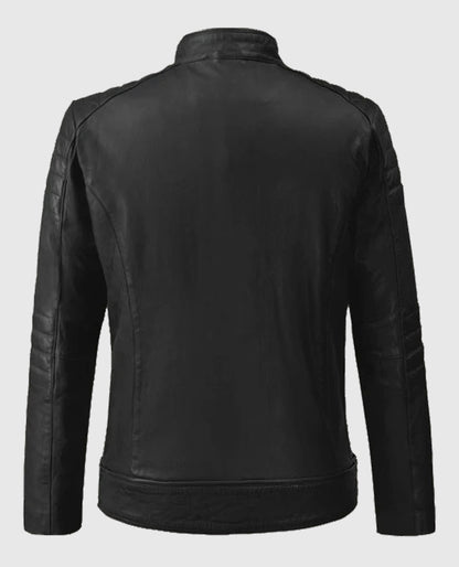 Black Firefly Biker Leather Jacket for Men