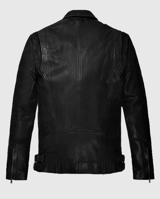 Black Rider Falcon Leather Jacket for Men