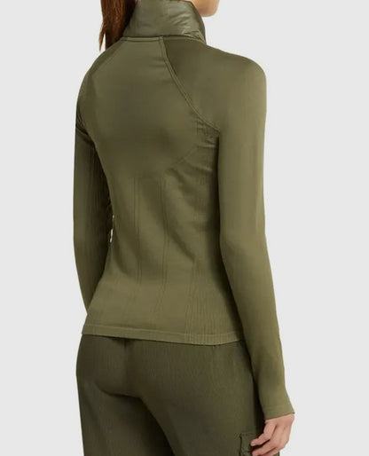 Black Zella Hybrid Green Jacket for Women