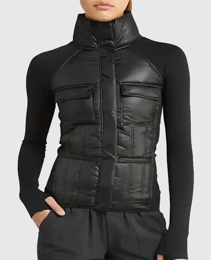 Black Zella Hybrid Jacket for Women