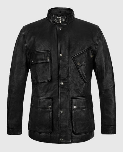 Blitz Jason Statham Black Leather Jacket