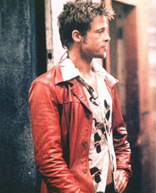 Brad Pitt Fight Club Leather Jacket