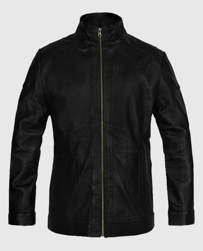 Bruce Willis Red 2 Movie Black Leather Jacket